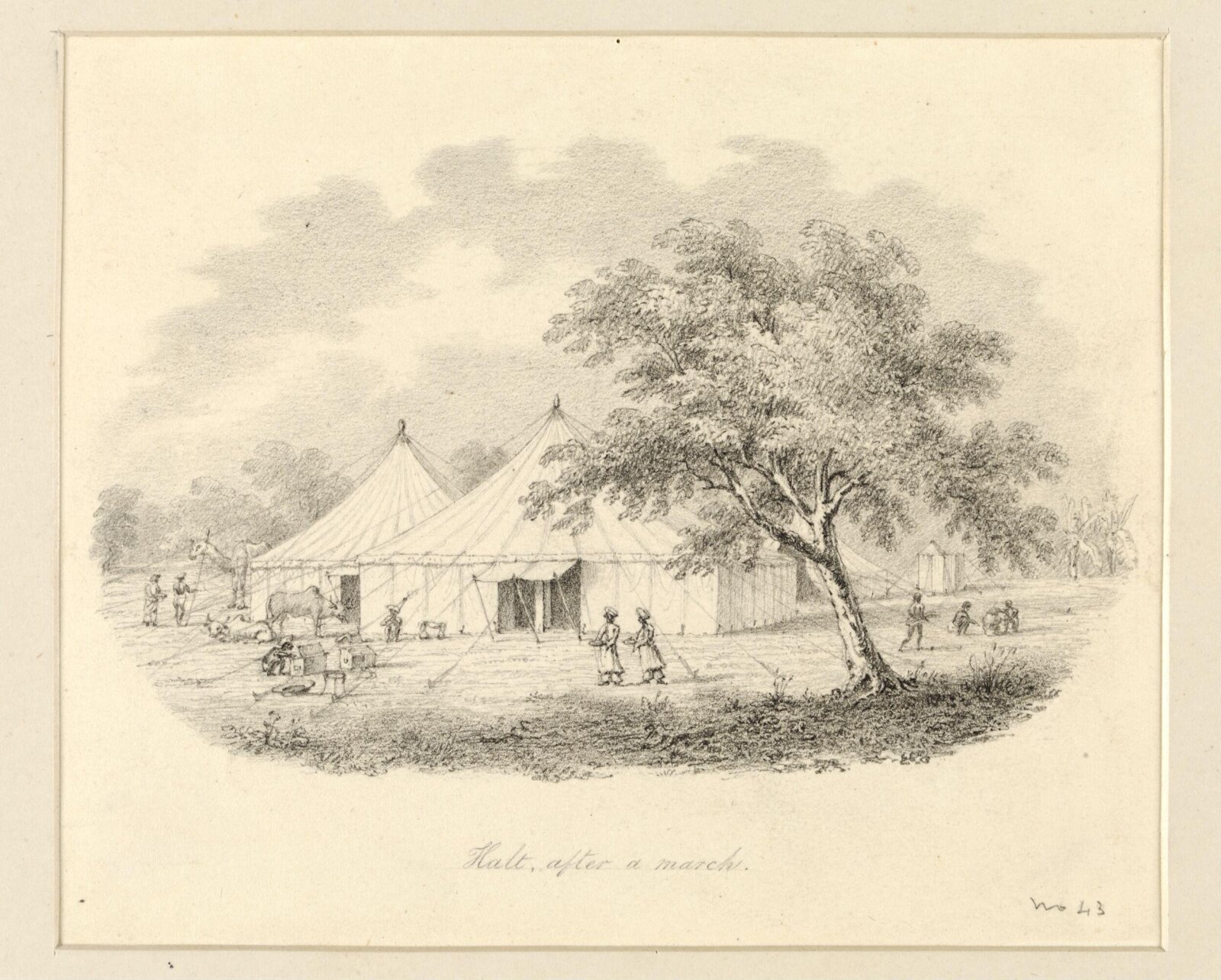 Halt after a March, Robert Captain Smith, 1828-33
