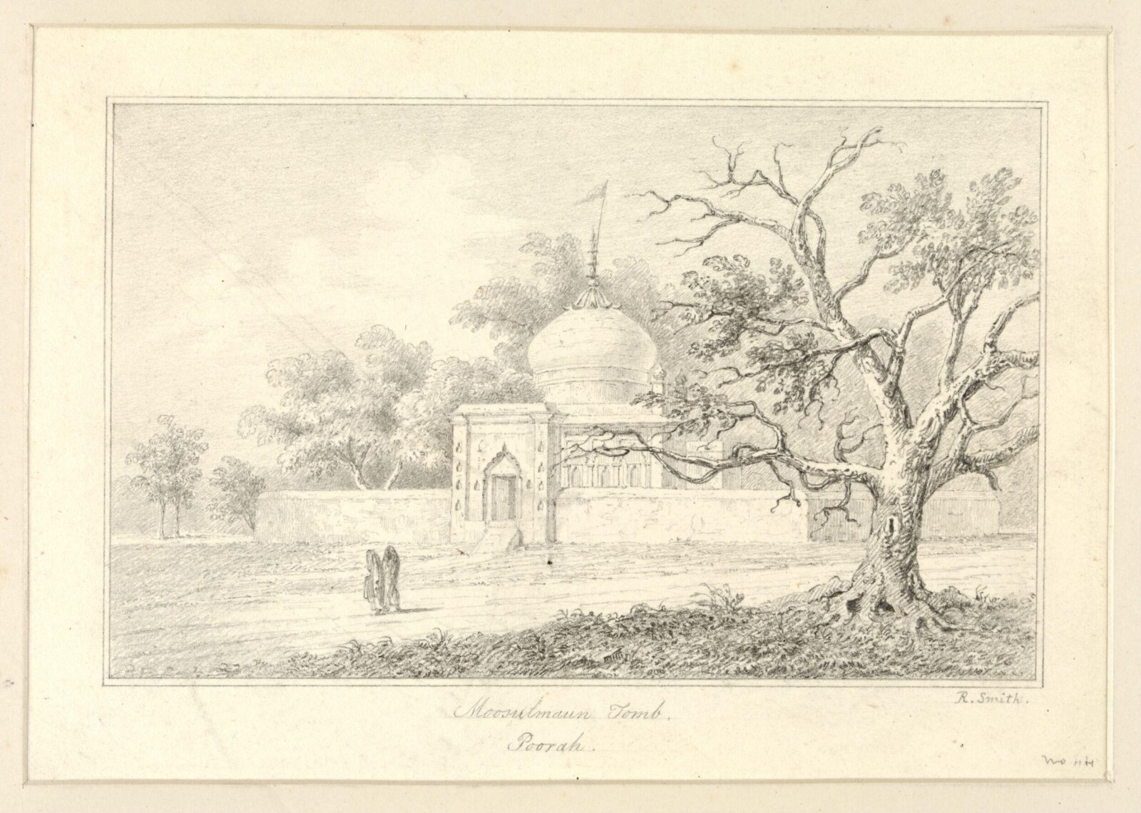 Moosulmaun Tomb, Poorah., Robert Captain Smith, 1828-33