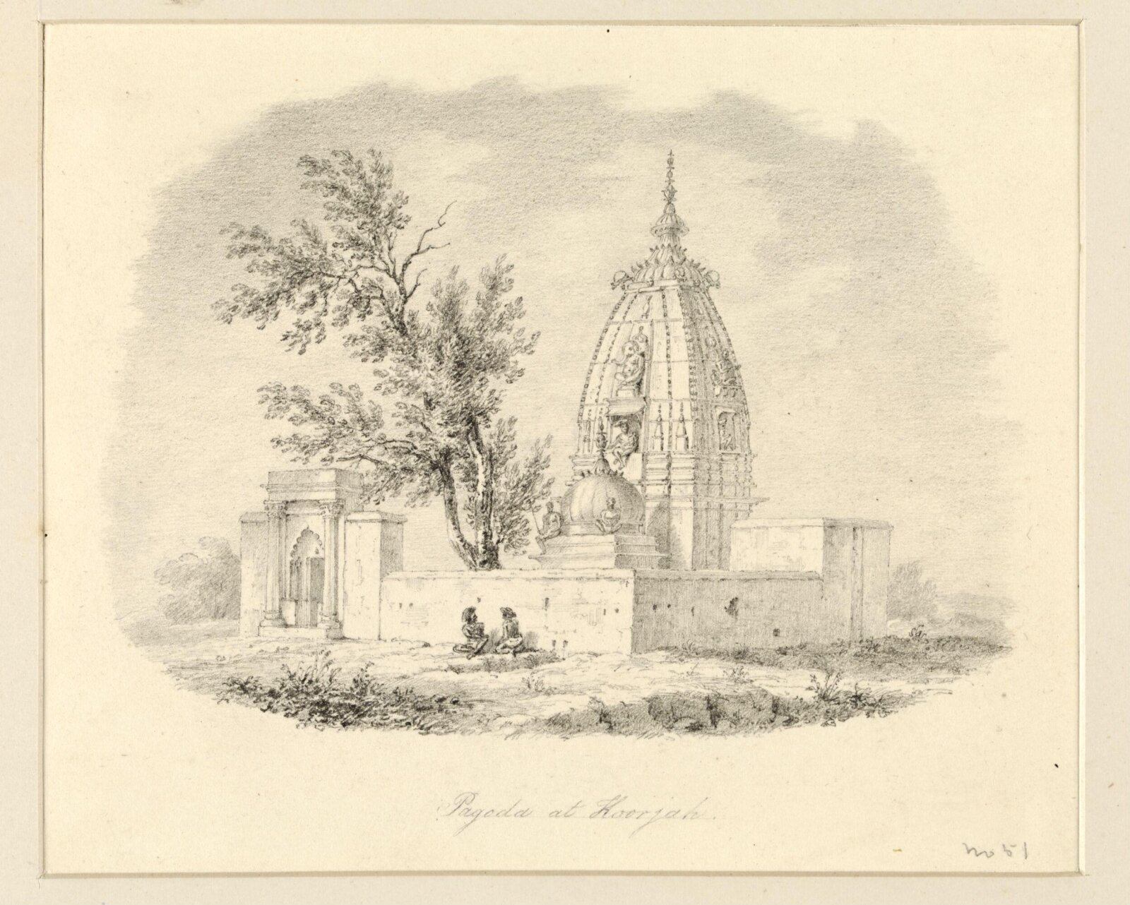 Pagoda at Hoorjah, Robert Captain Smith, 1828-33