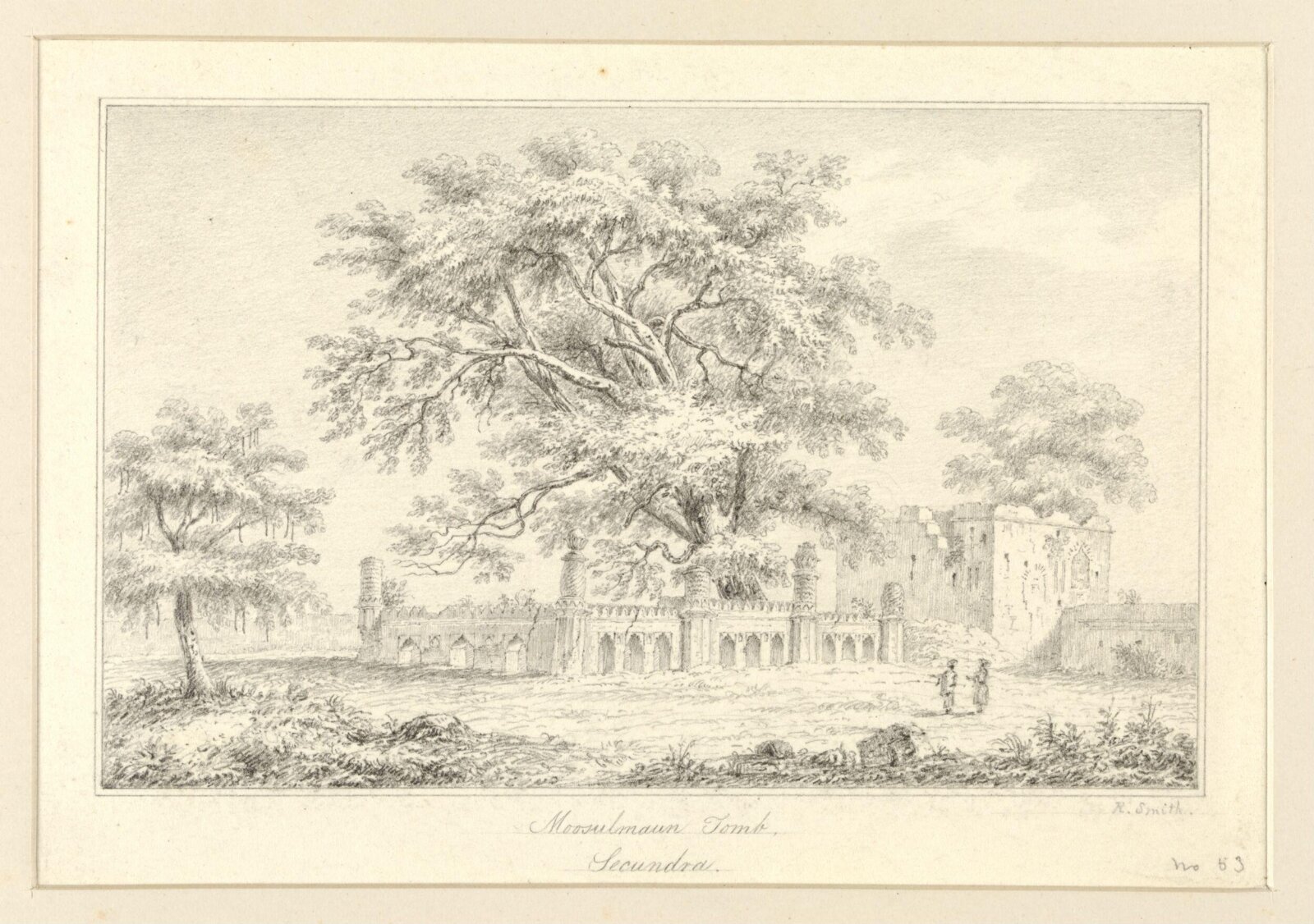 Moosulmaun Tomb, Secundra, Robert Captain Smith, 1828-33