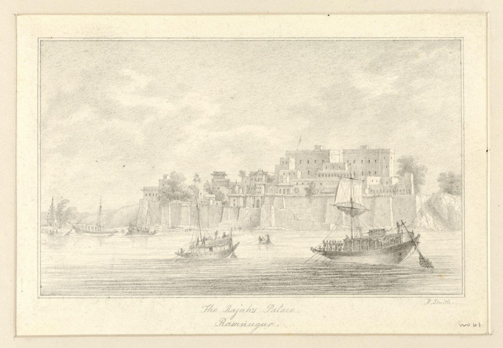 The Rajah's Palace, Ramnugur, Robert Smith, 1845