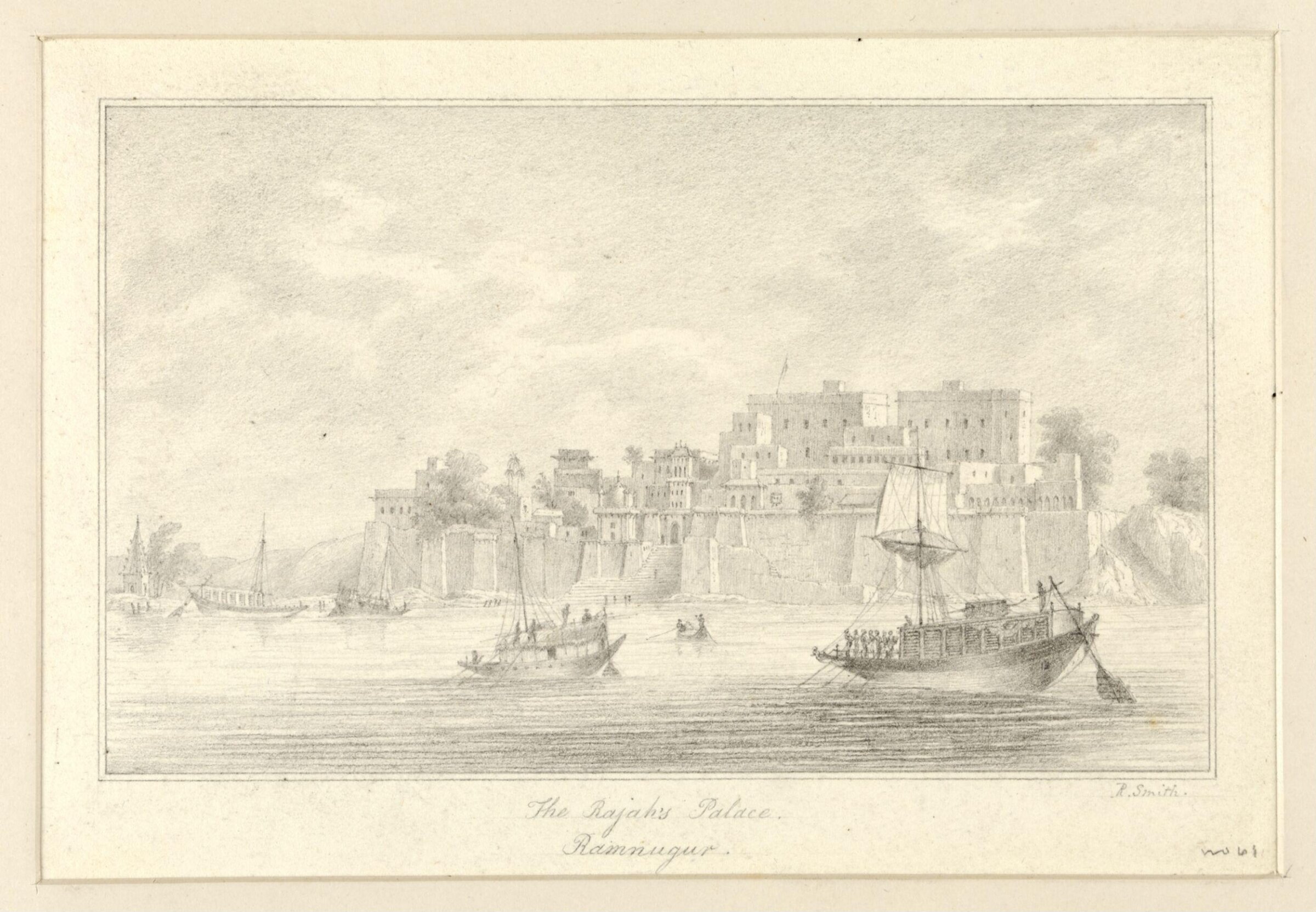 The Rajah's Palace, Ramnugur, Robert Smith, 1845