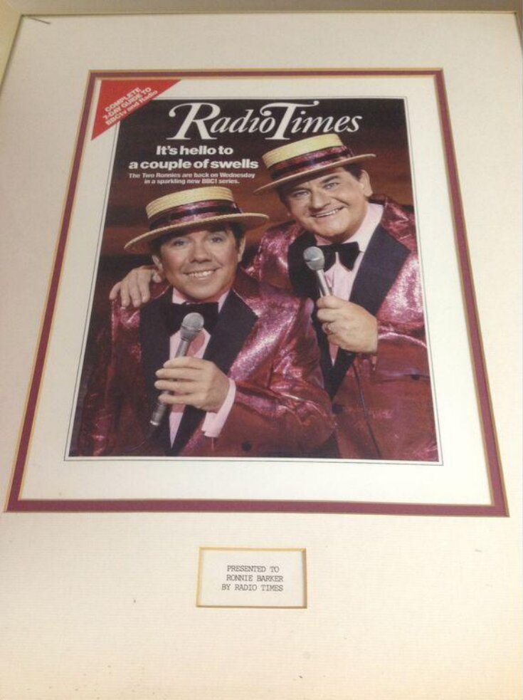 Framed cover of Radio Times featuring the Two Ronnies top image