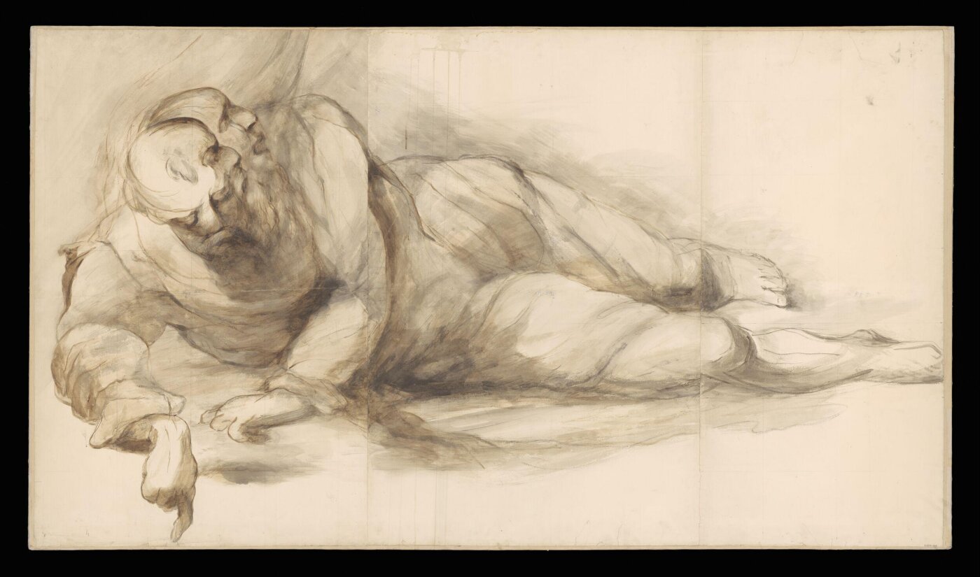 Constable, John (RA), Study of the fallen figure of the saint in  Titian's 'St. Peter Martyr'