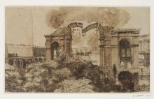 The breaking up of the nave arch of the Exhibition building of 1862 thumbnail 1