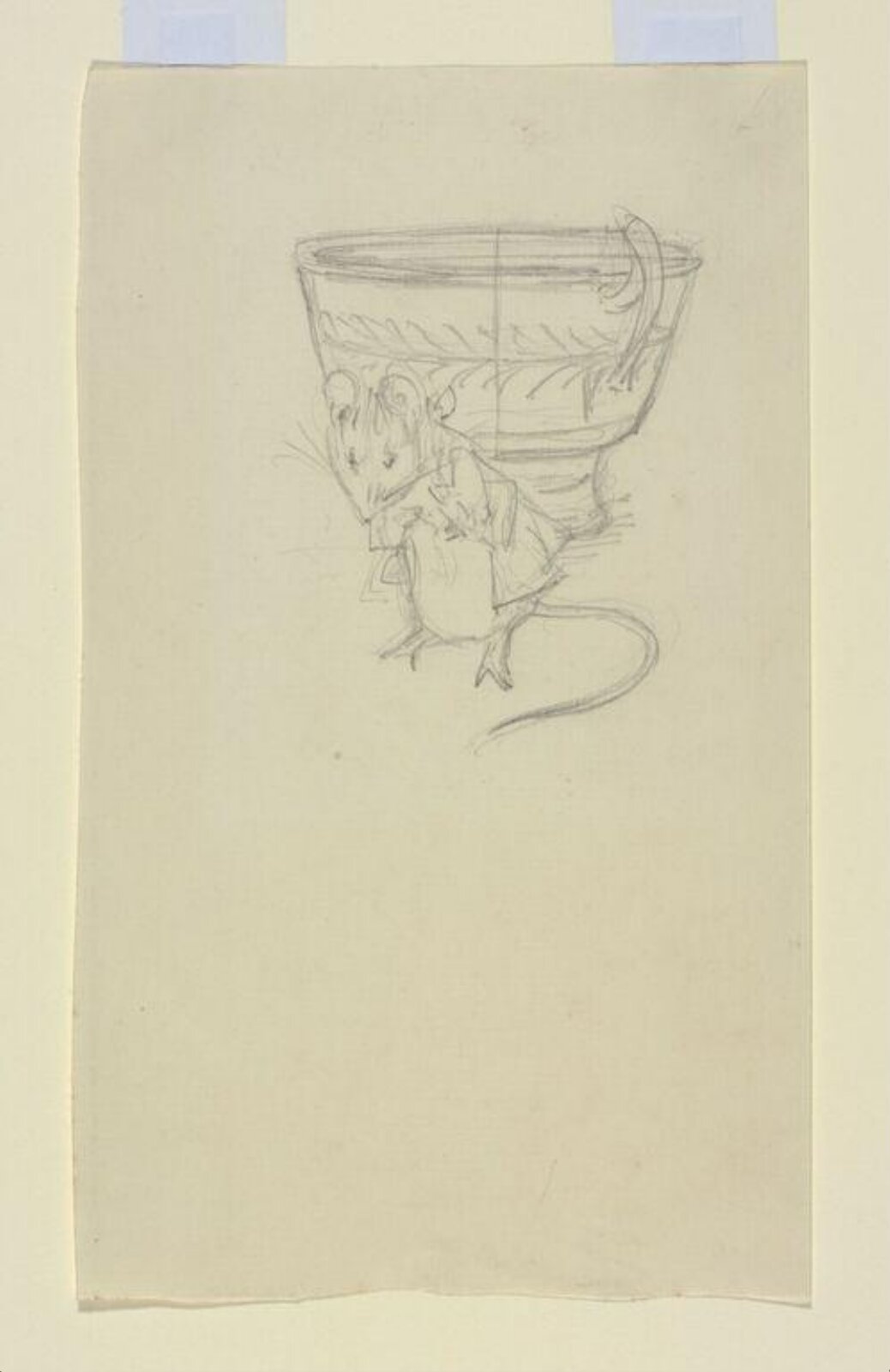 Gentleman mouse bowing beside a teacup, Beatrix Potter, 1903