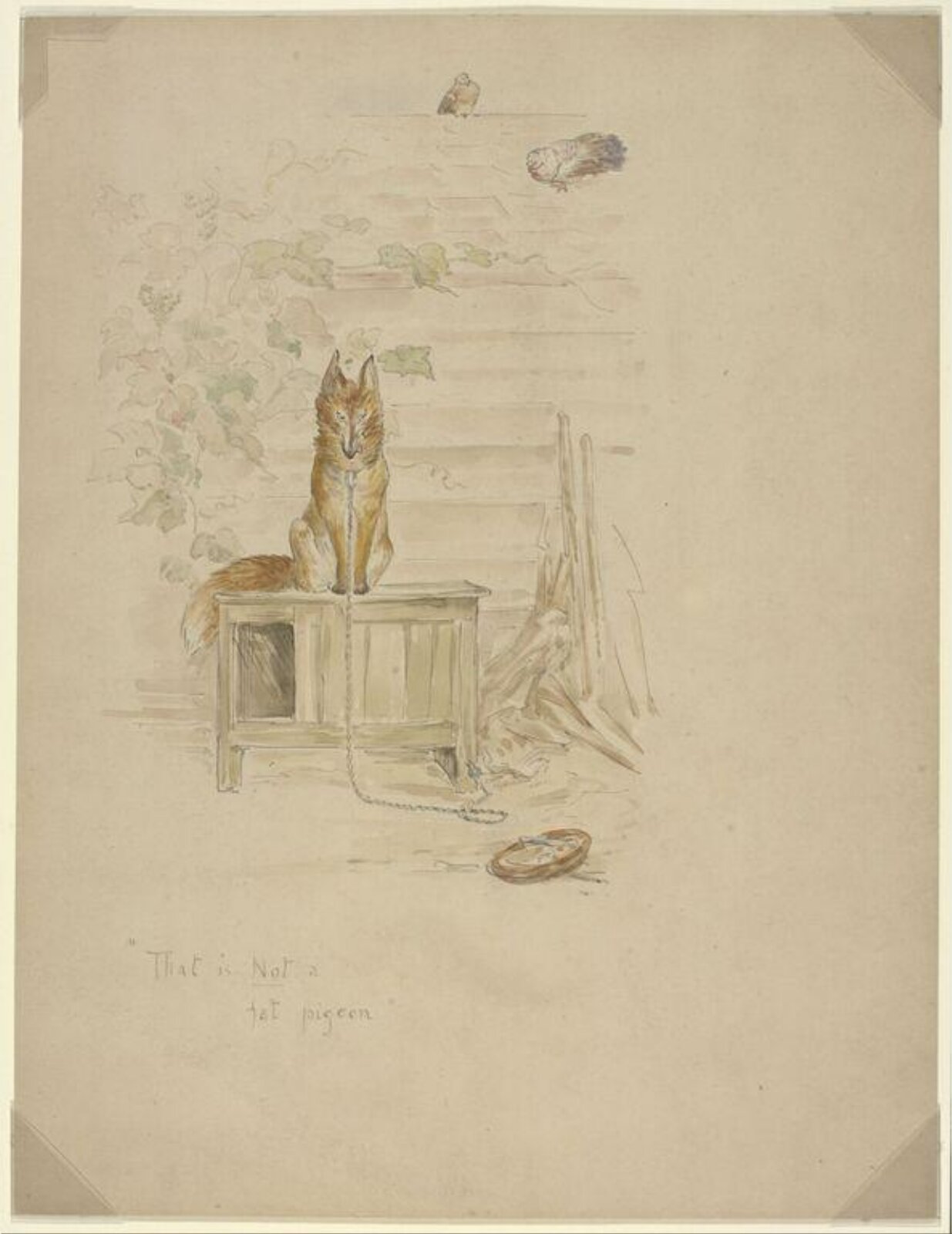 The Fox and the Grapes, Beatrix Potter, ca.1895