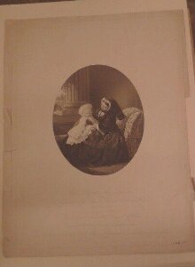 Her Majesty the Queen, and Her Grandson the Prince Albert Victor of Wales, Aged 12 months thumbnail 1