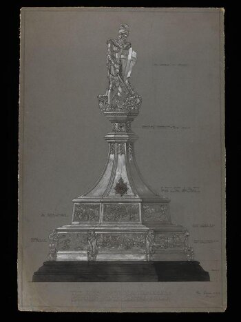 Design for a centrepiece for the Royal Army Service Corps