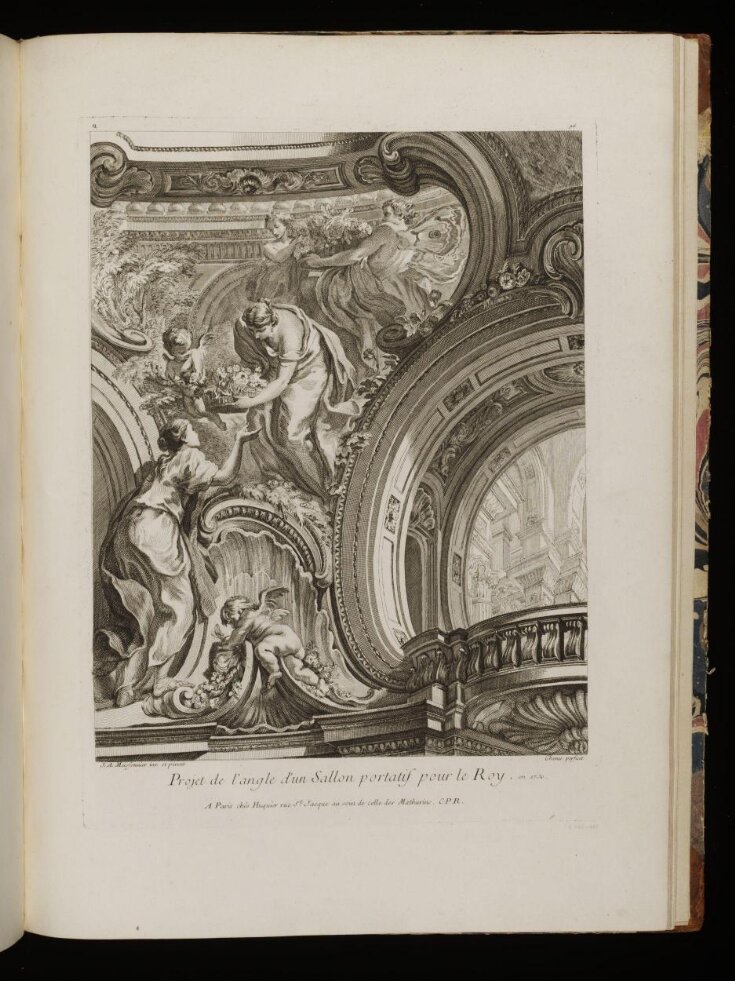 Projet de l'angle d'un Sallon portratif pour le Roy en 1730 top image