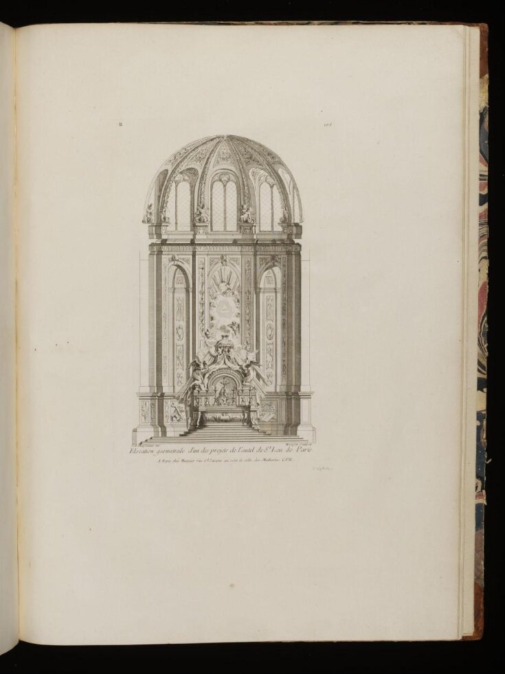 Elevation geometrale d'un des projets de l'autel de St. Leu de Paris top image