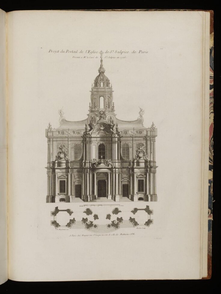 Projet du Portail de l'Eglise de St. Sulpice de Paris Presenté a Mr. le Curé de St. Sulpice en 1726 top image