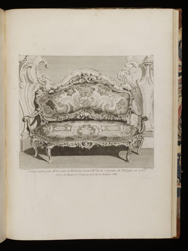 Canapé executé pour Mr. le Comte de Bielenski Grand Mal. de la Couronne de Pologne, en 1735 top image