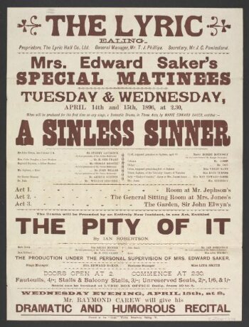 A Sinless Sinner poster