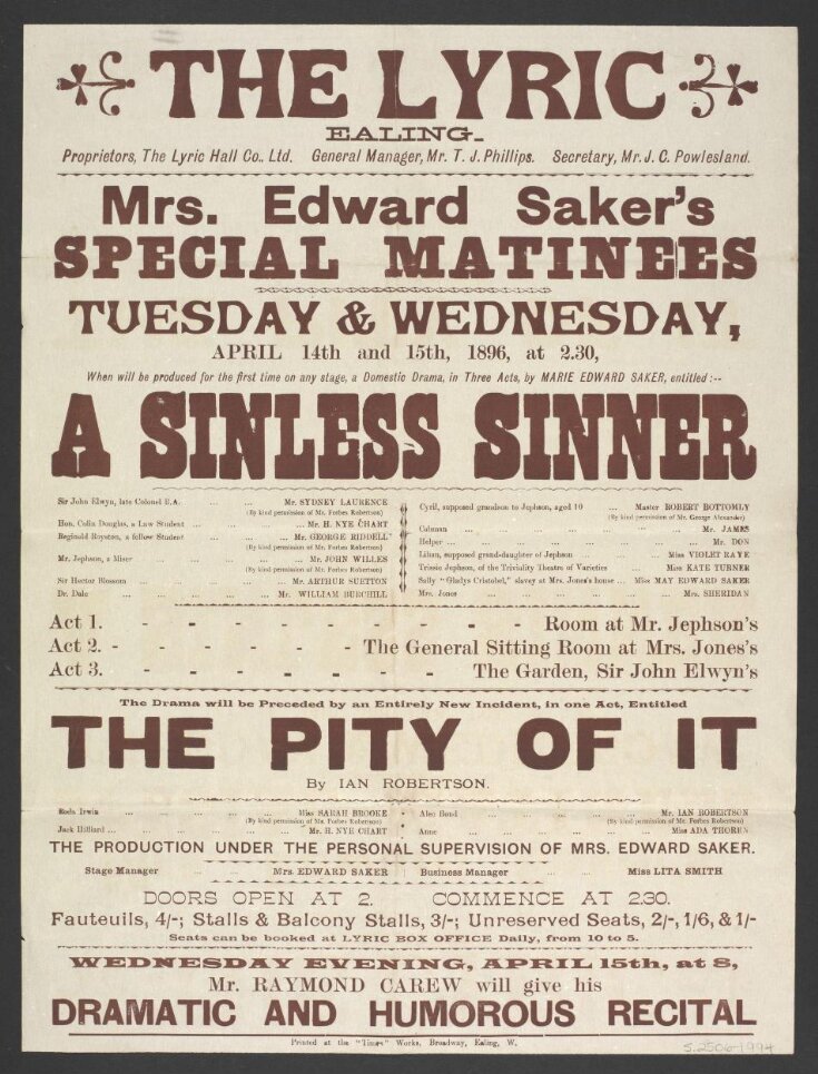 A Sinless Sinner poster image