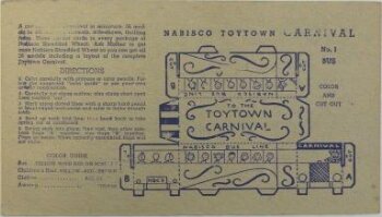 Nabisco Toytown Carnival No. 1 Bus