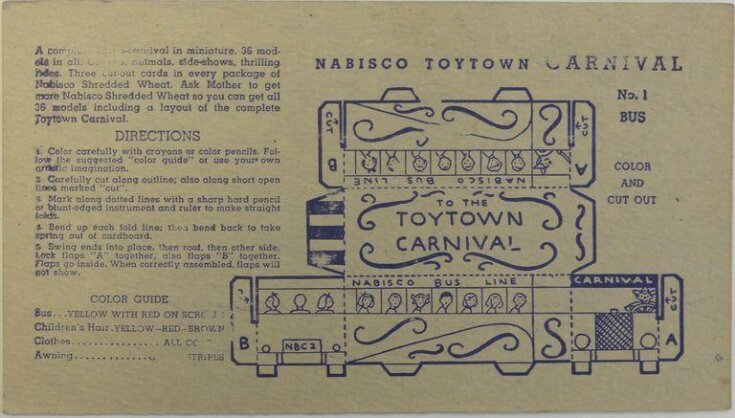 Nabisco Toytown Carnival No. 1 Bus image
