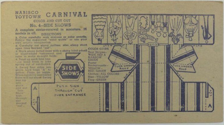 Nabisco Toytown Carnival No. 4 Side Shows top image