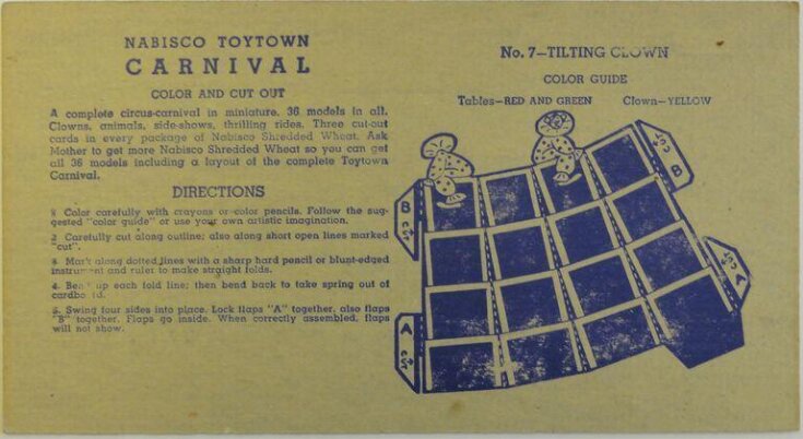 Nabisco Toytown Carnival No. 7 Tilting Clown top image