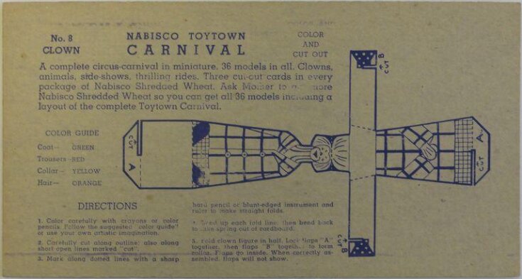Nabisco Toytown Carnival No. 8 Clown image