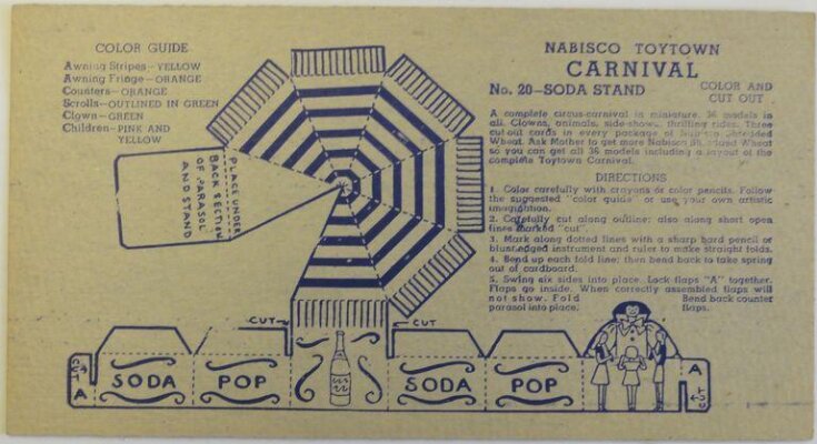 Nabisco Toytown Carnival No. 20 Soda Stand top image