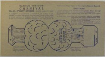 Nabisco Toytown Carnival No. 29 Weight Guesser