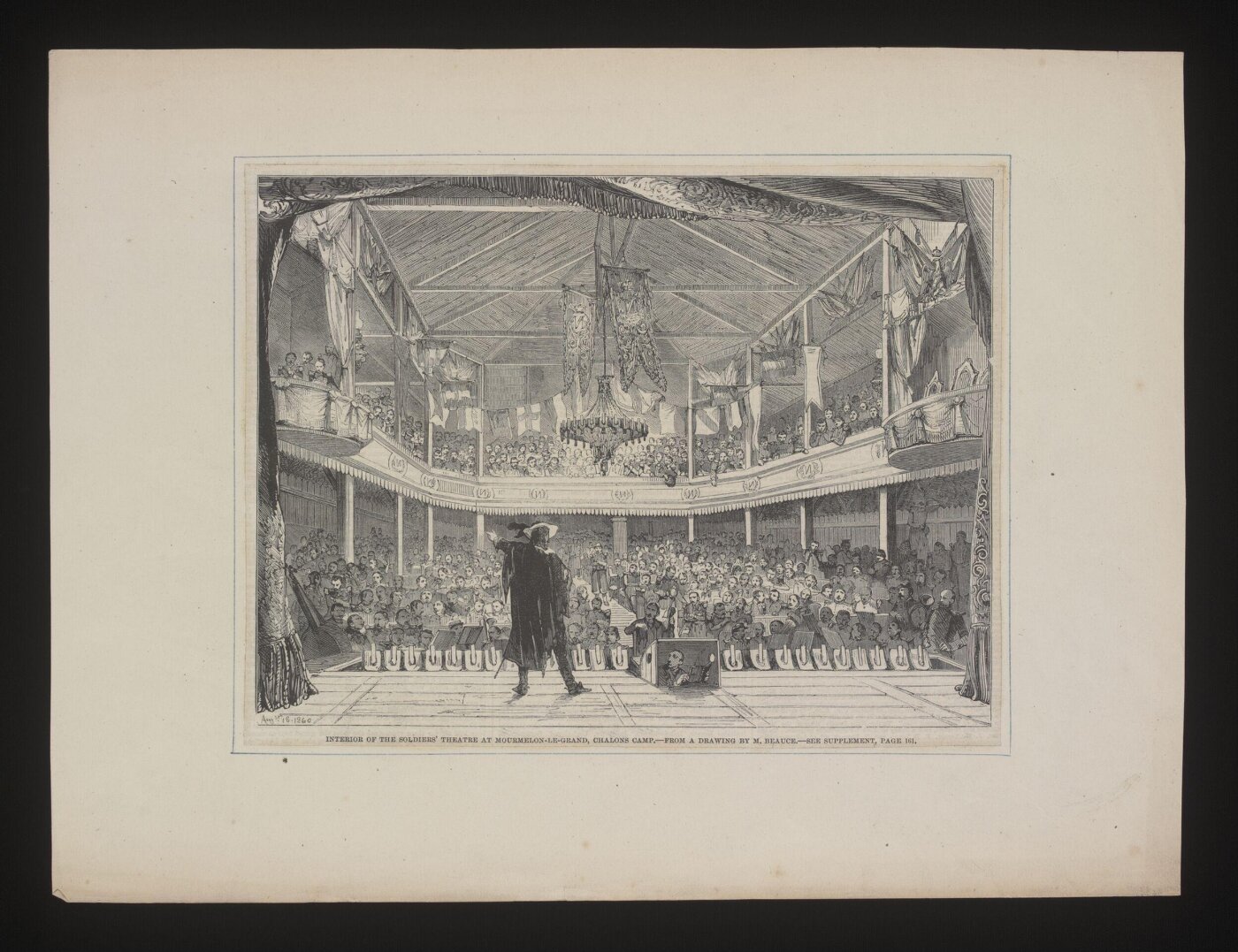 unknown, Interior of the soldiers' theatre at Mourmelon-le-Grand, Chalons camp