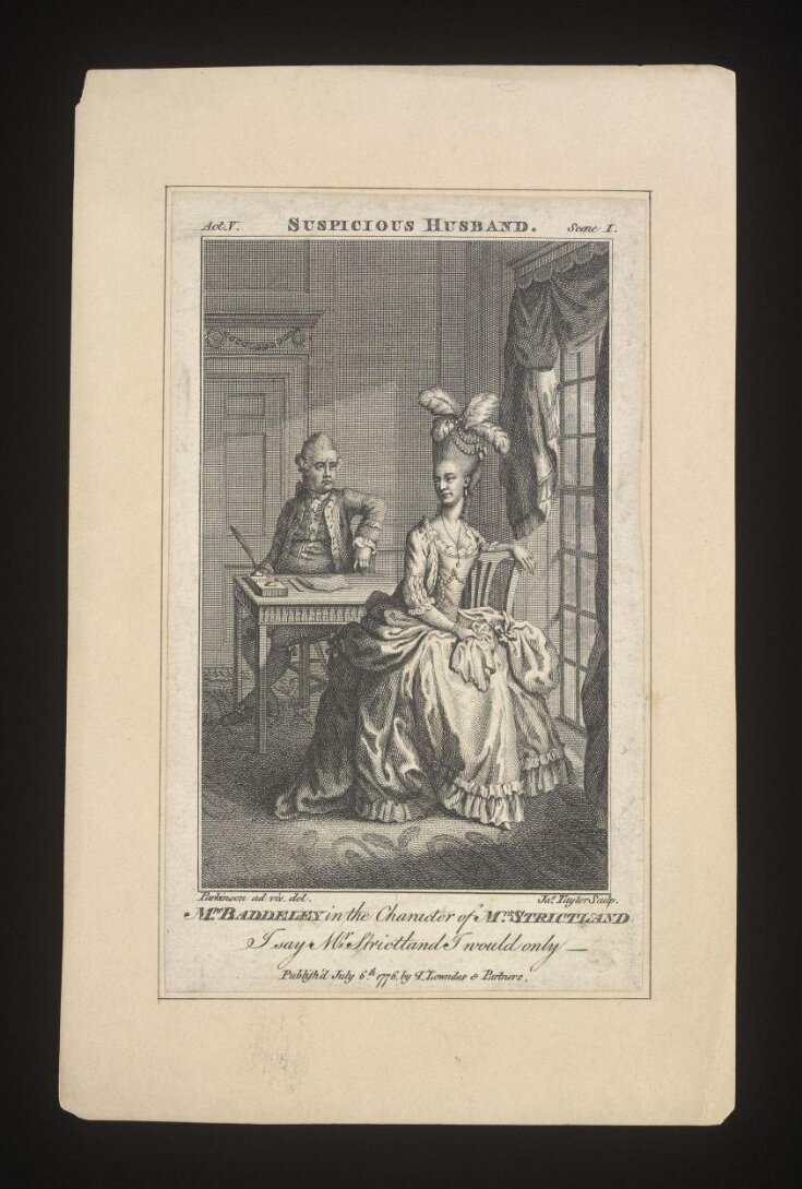 Mrs Baddeley In The Character Of Mrs Strictland Taylor Parkinson V A Explore The Collections