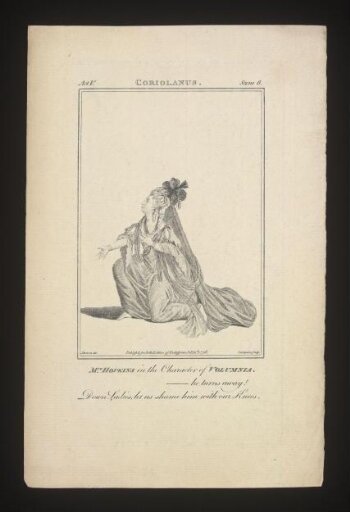 Mrs Hartley in the character of Volumnia