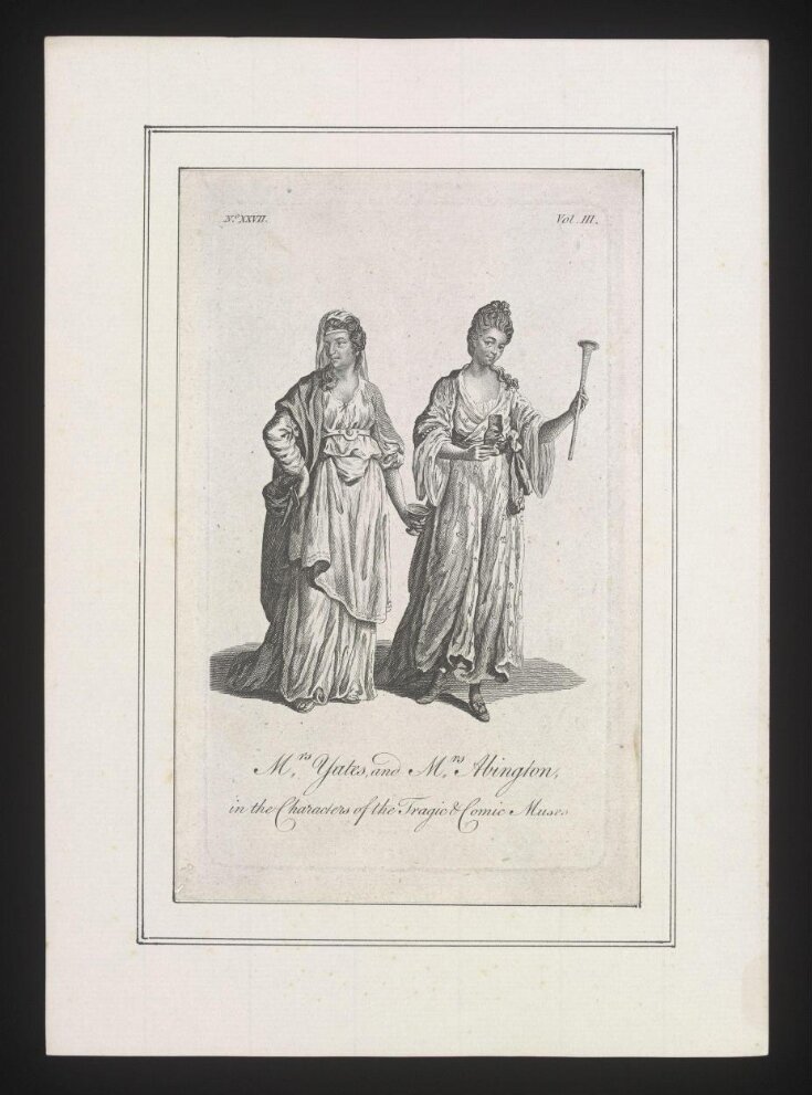 Mrs Yates and Mrs Abington in the characters of the Tragic and Comic Muse top image