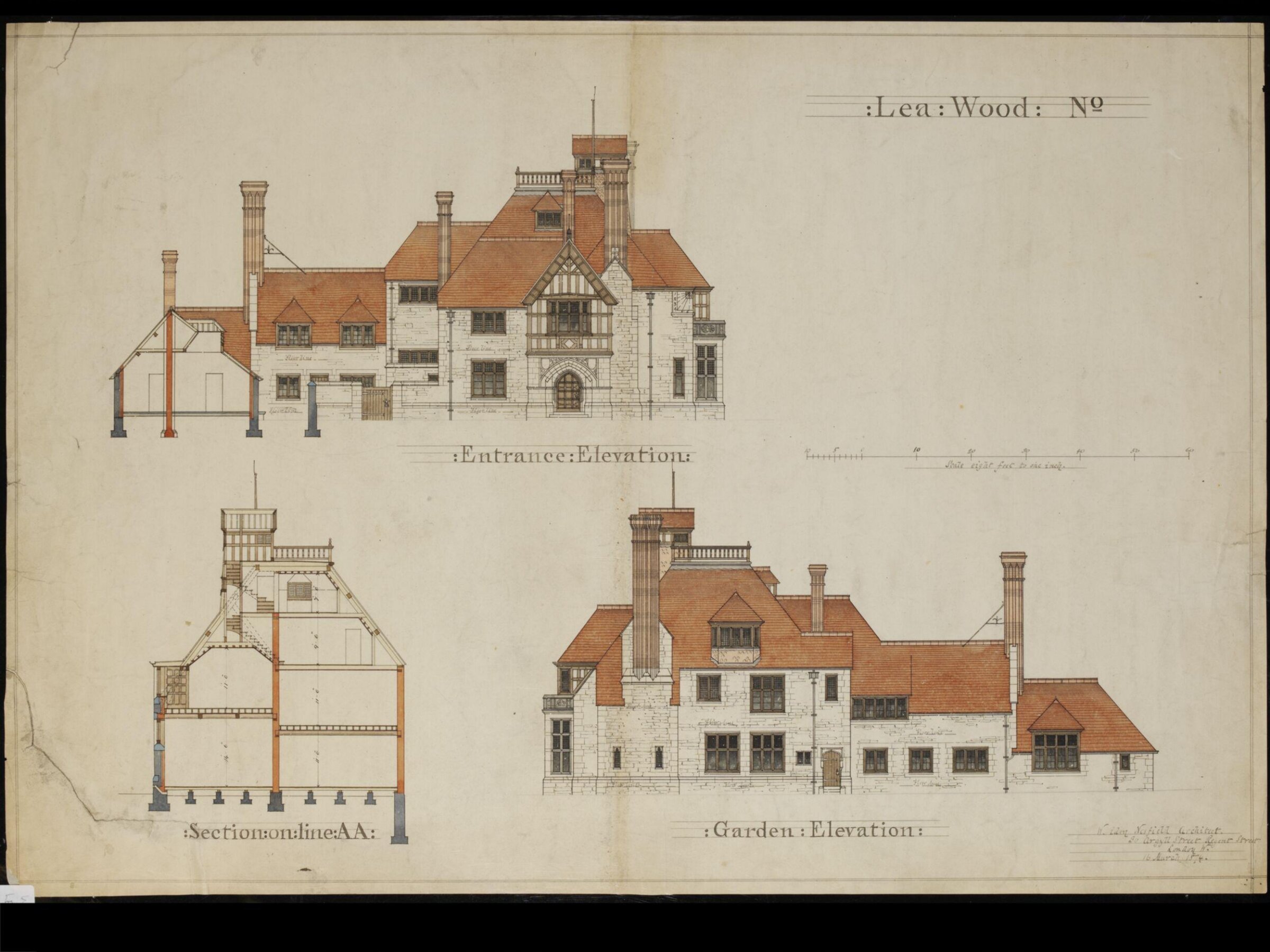 Drawing, William Eden Nesfield