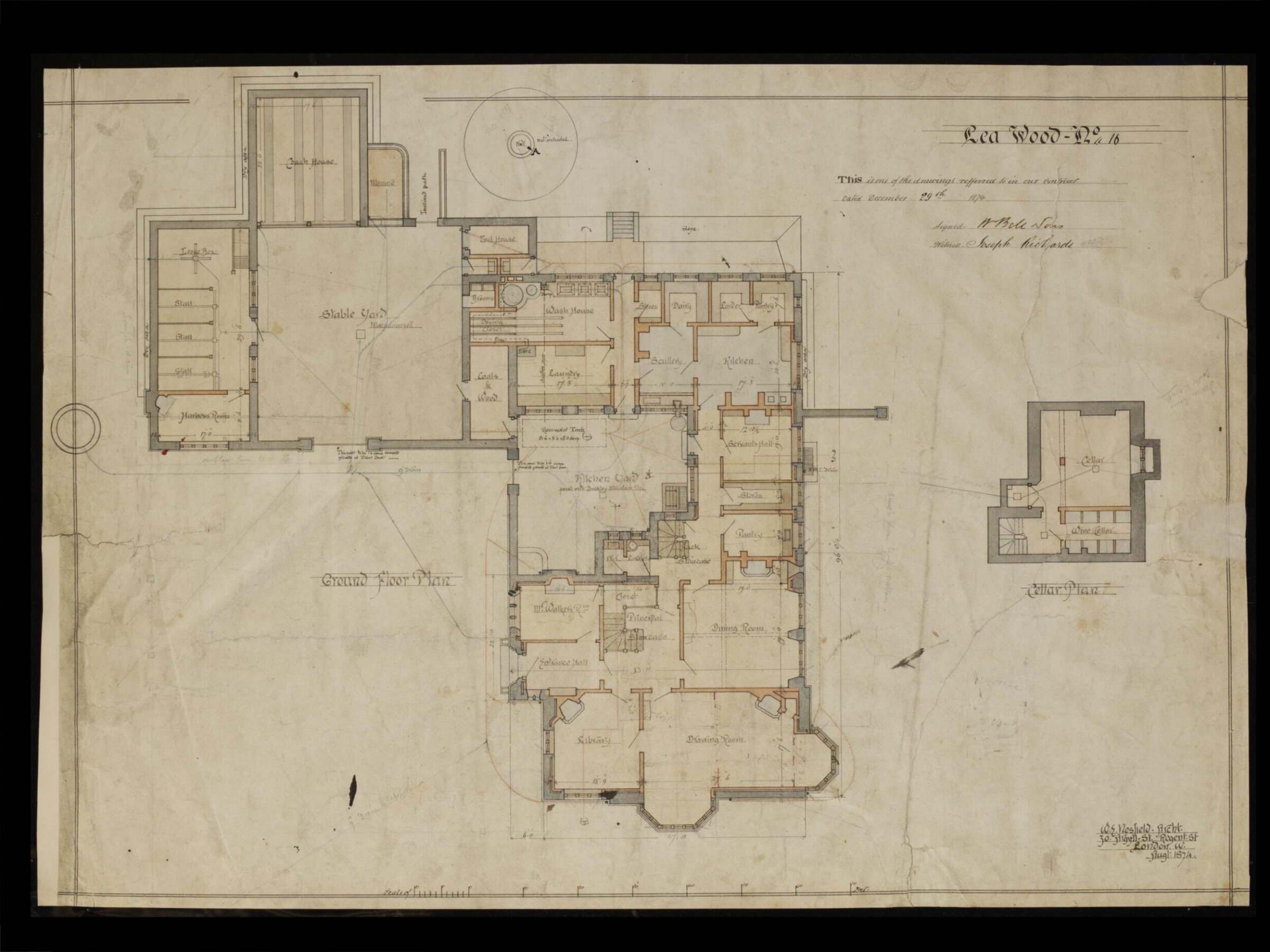 Drawing, William Eden Nesfield