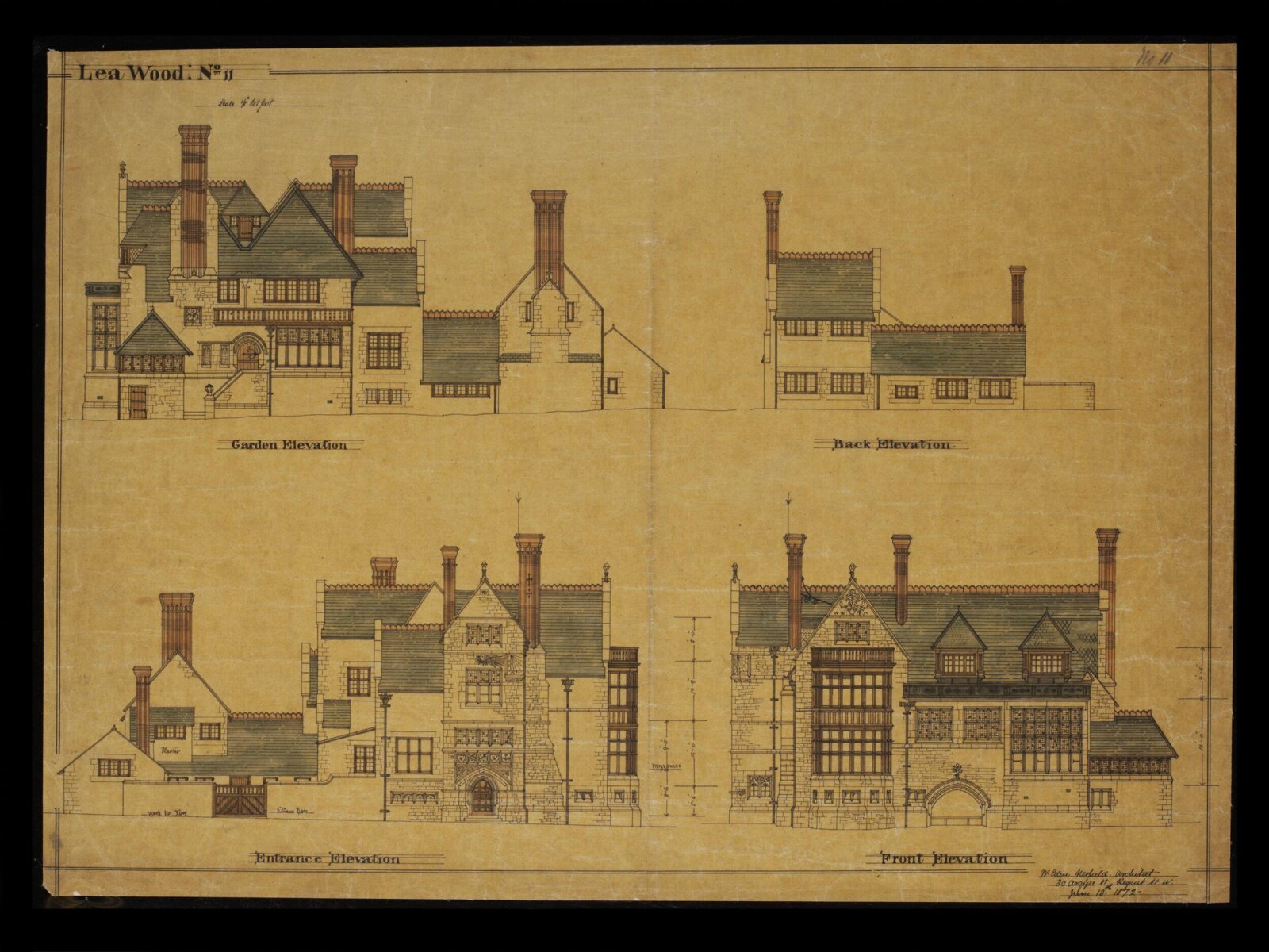 Drawing, William Eden Nesfield