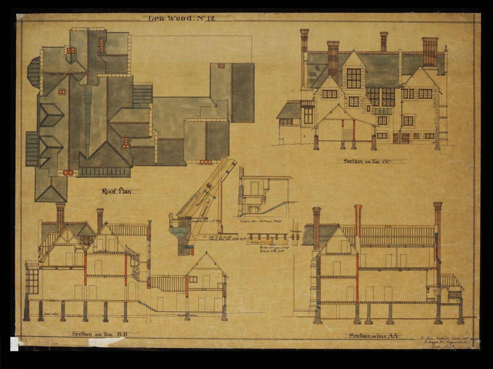 Drawing, William Eden Nesfield