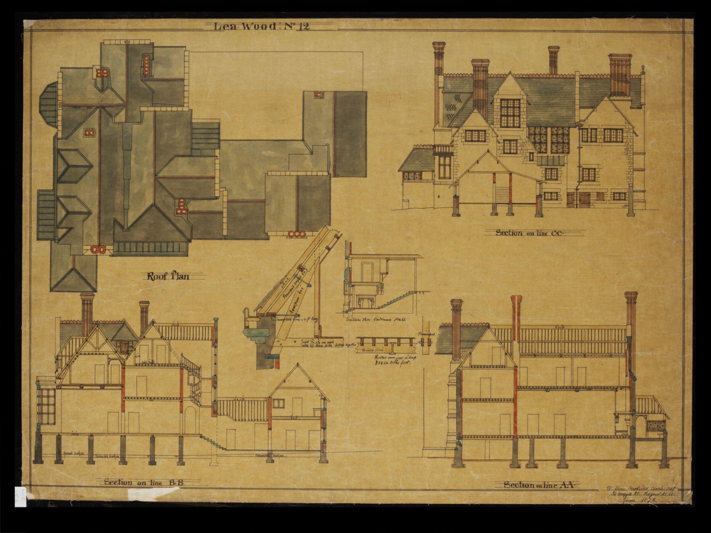 Drawing, William Eden Nesfield