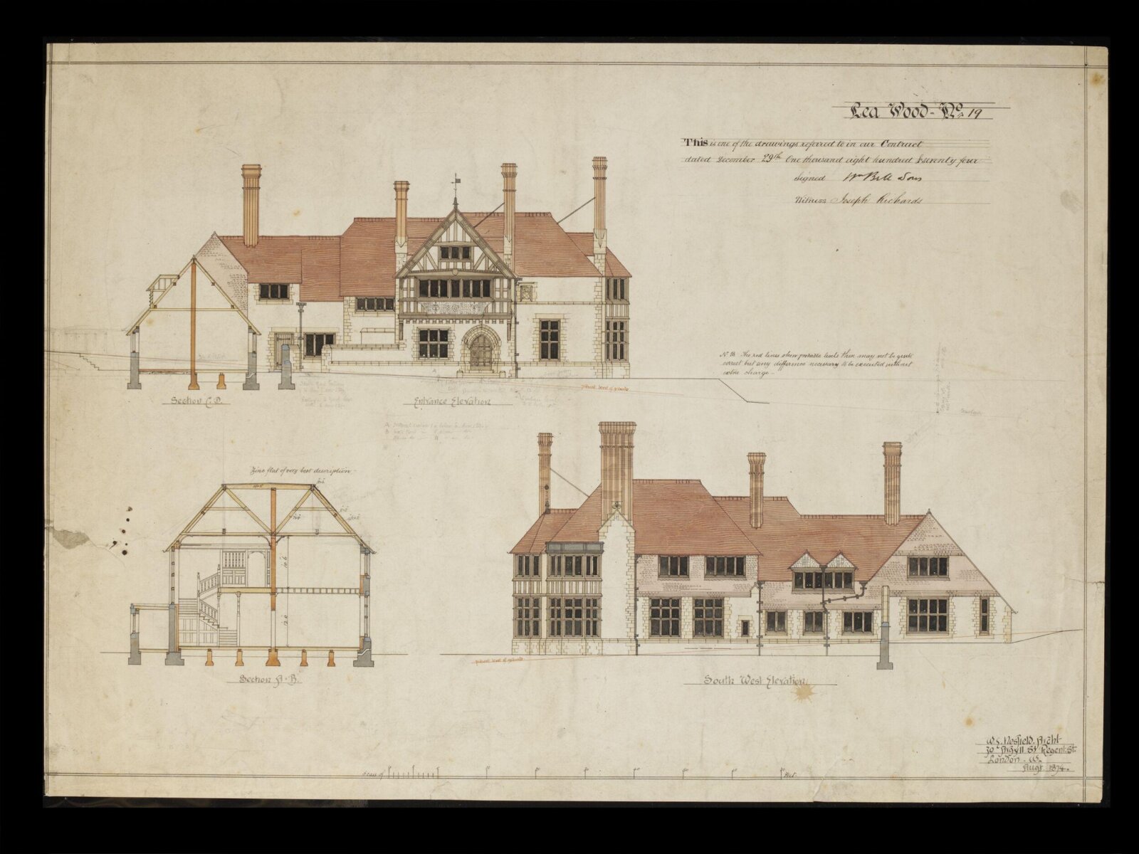 Drawing, William Eden Nesfield