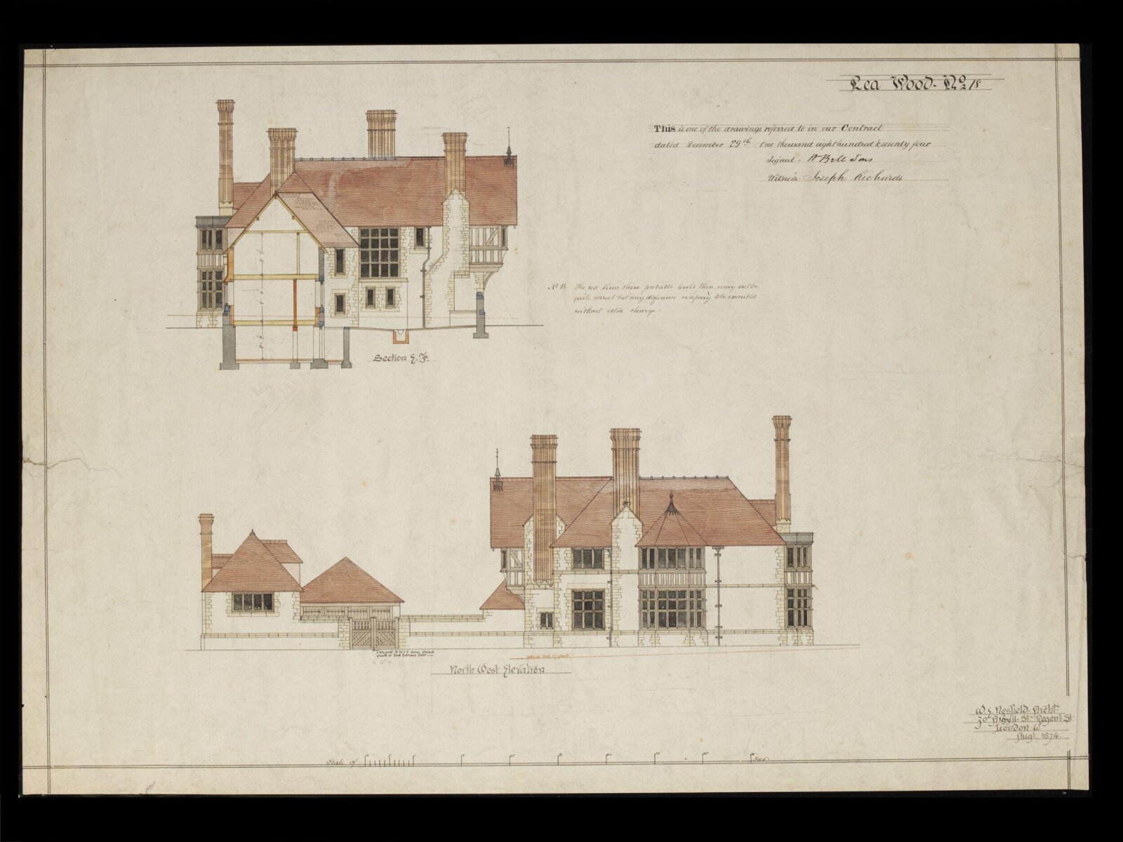 Drawing, William Eden Nesfield