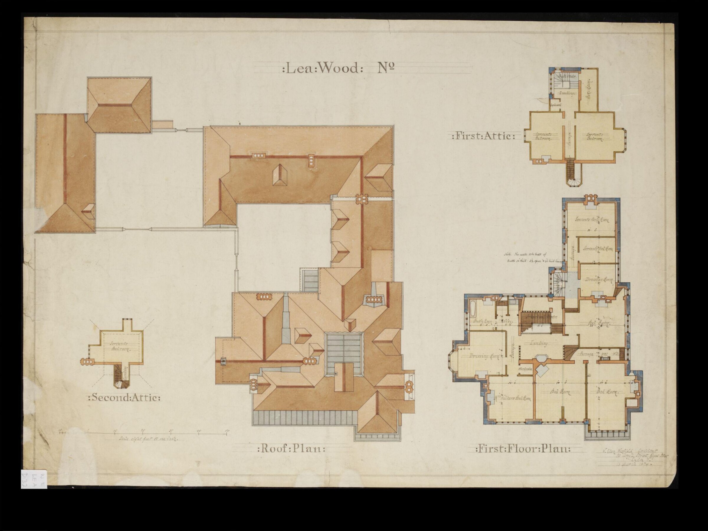Drawing, William Eden Nesfield