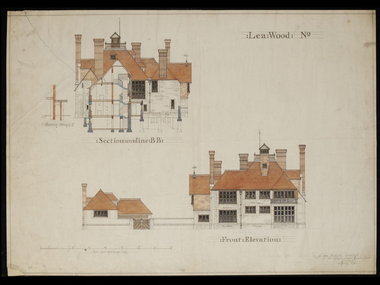 Drawing, William Eden Nesfield