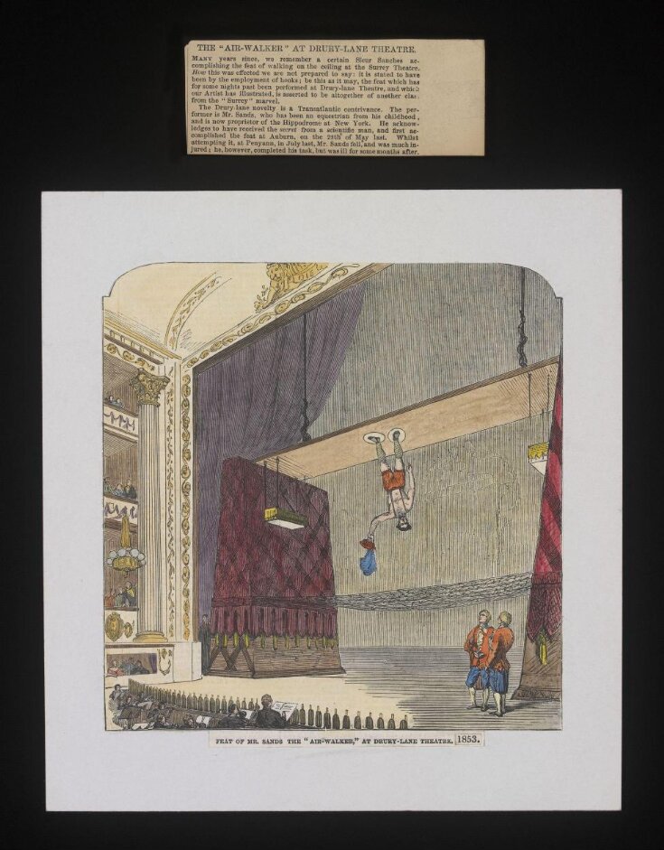 Feat of Mr. Sands the "Air-Walker", at Drury Lane Theatre, 1853 image
