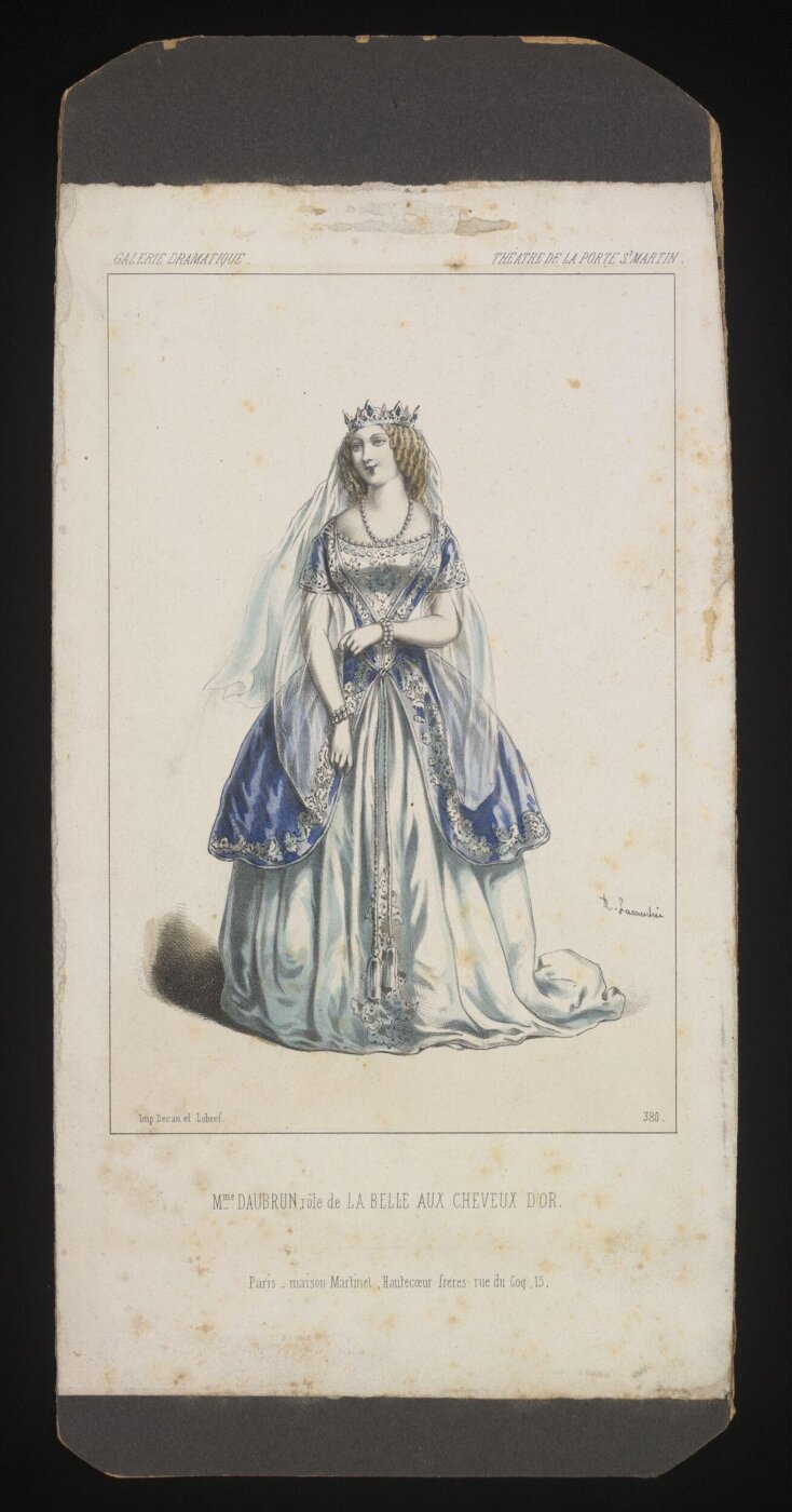 unknown, Mmme. Daubrun role de La Belle aux Cheveux d'or