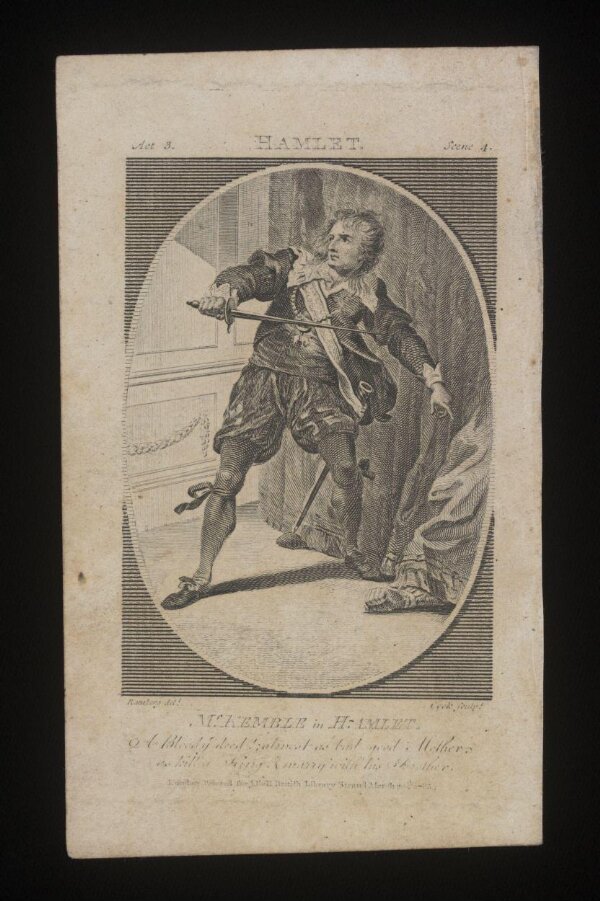 Mr. Kemble as Hamlet T. Cook Johann Heinrich Ramberg V&A Explore