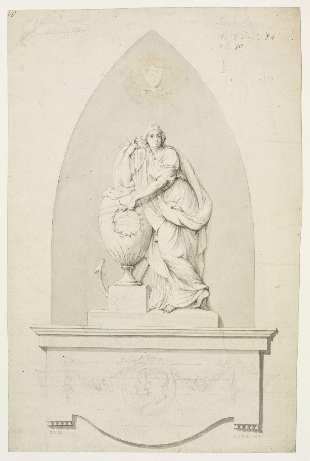 Drawing, John the elder Bacon, c. 1784