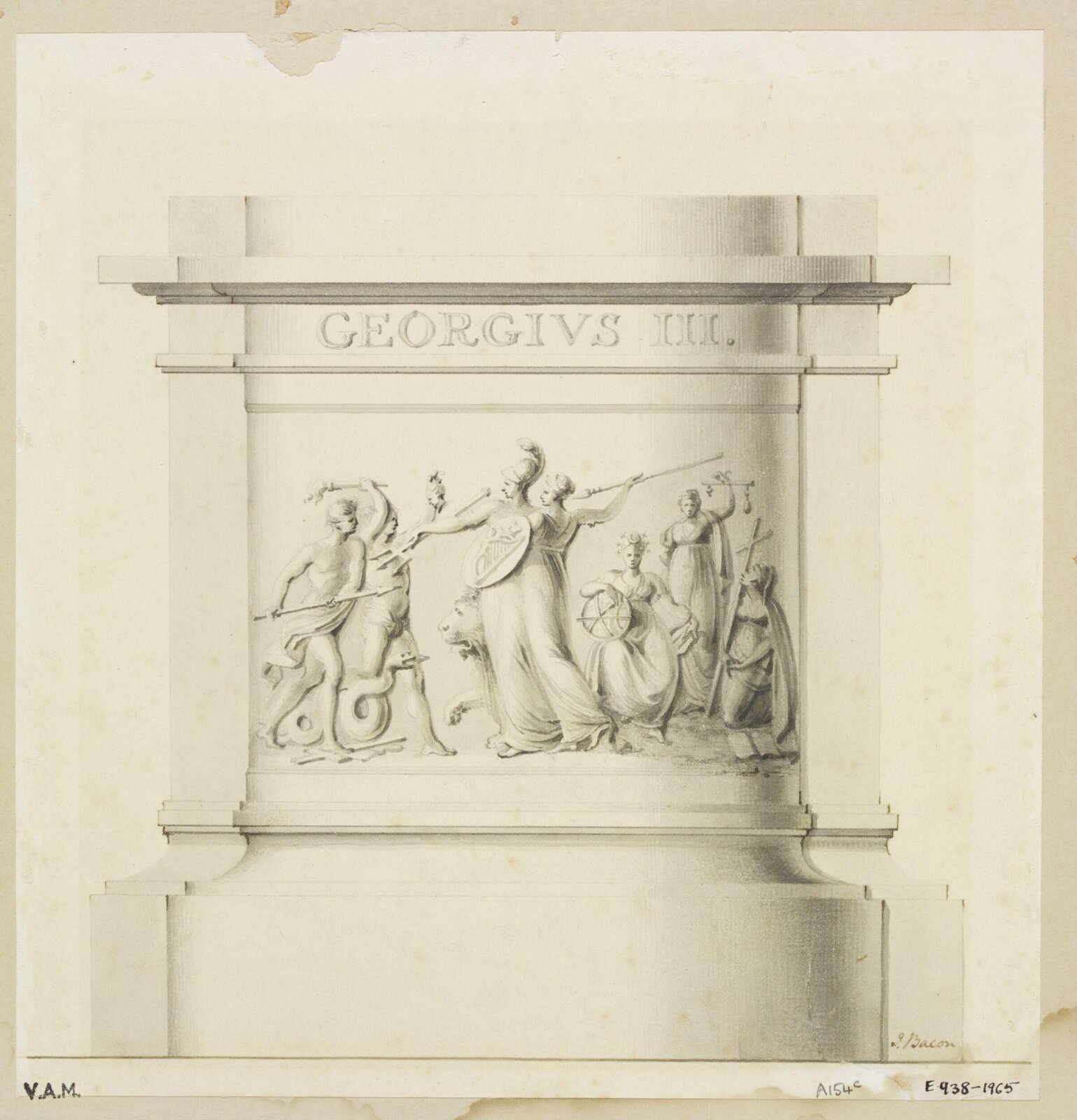 Drawing, John The Younger Bacon, c. early 19th century