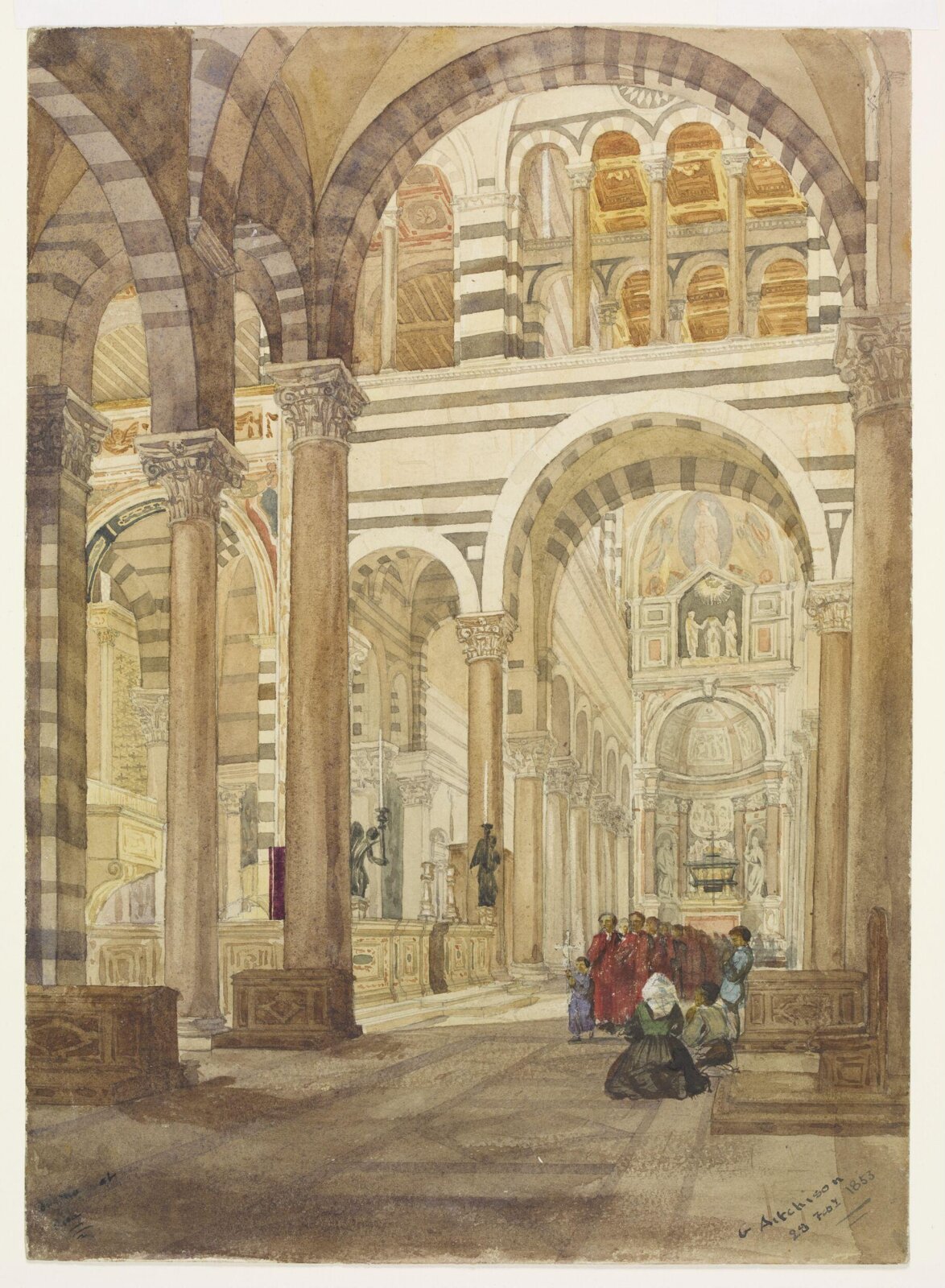 Drawing, George Aitchison, 1853