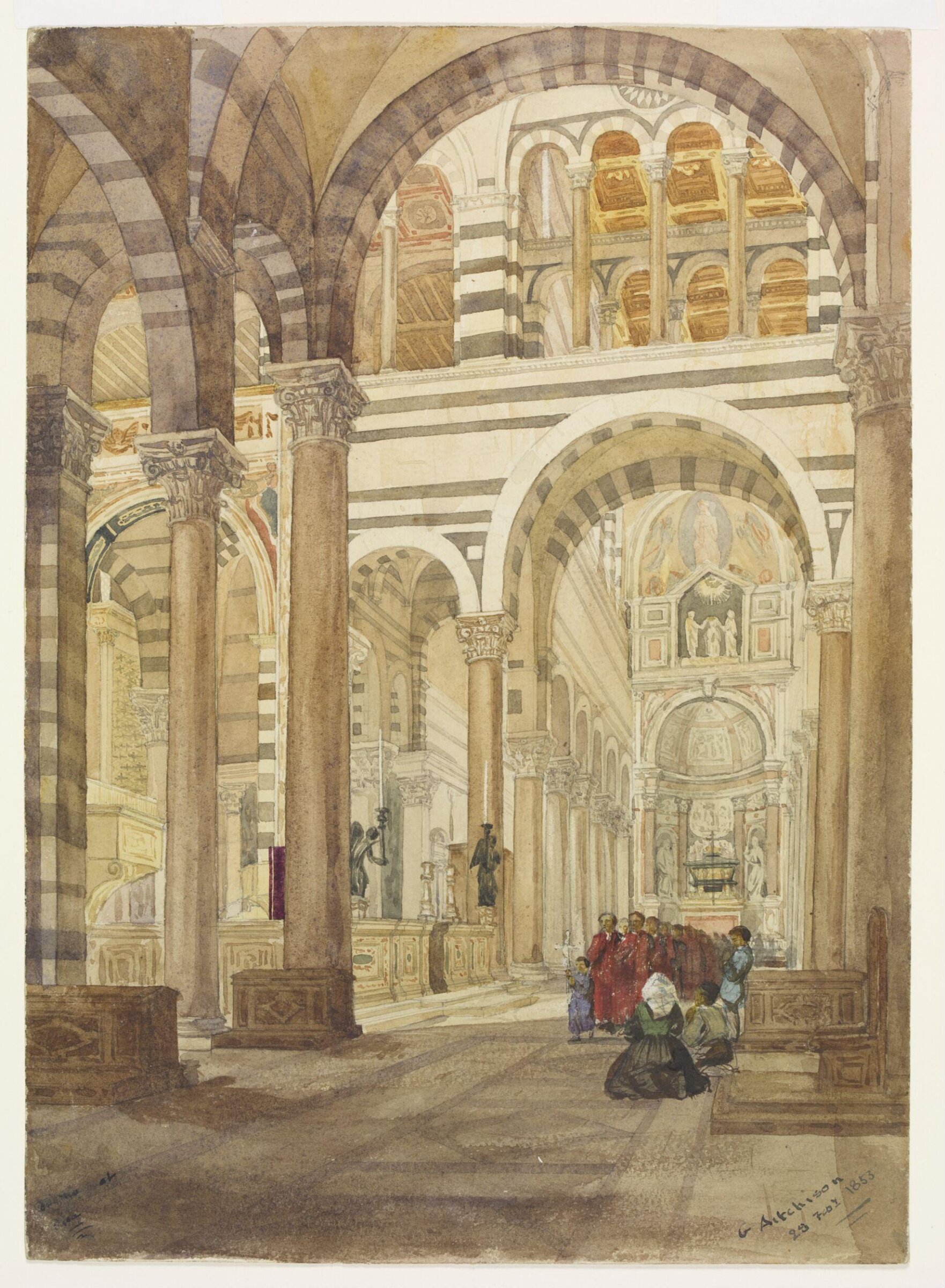 Drawing, George Aitchison, 1853