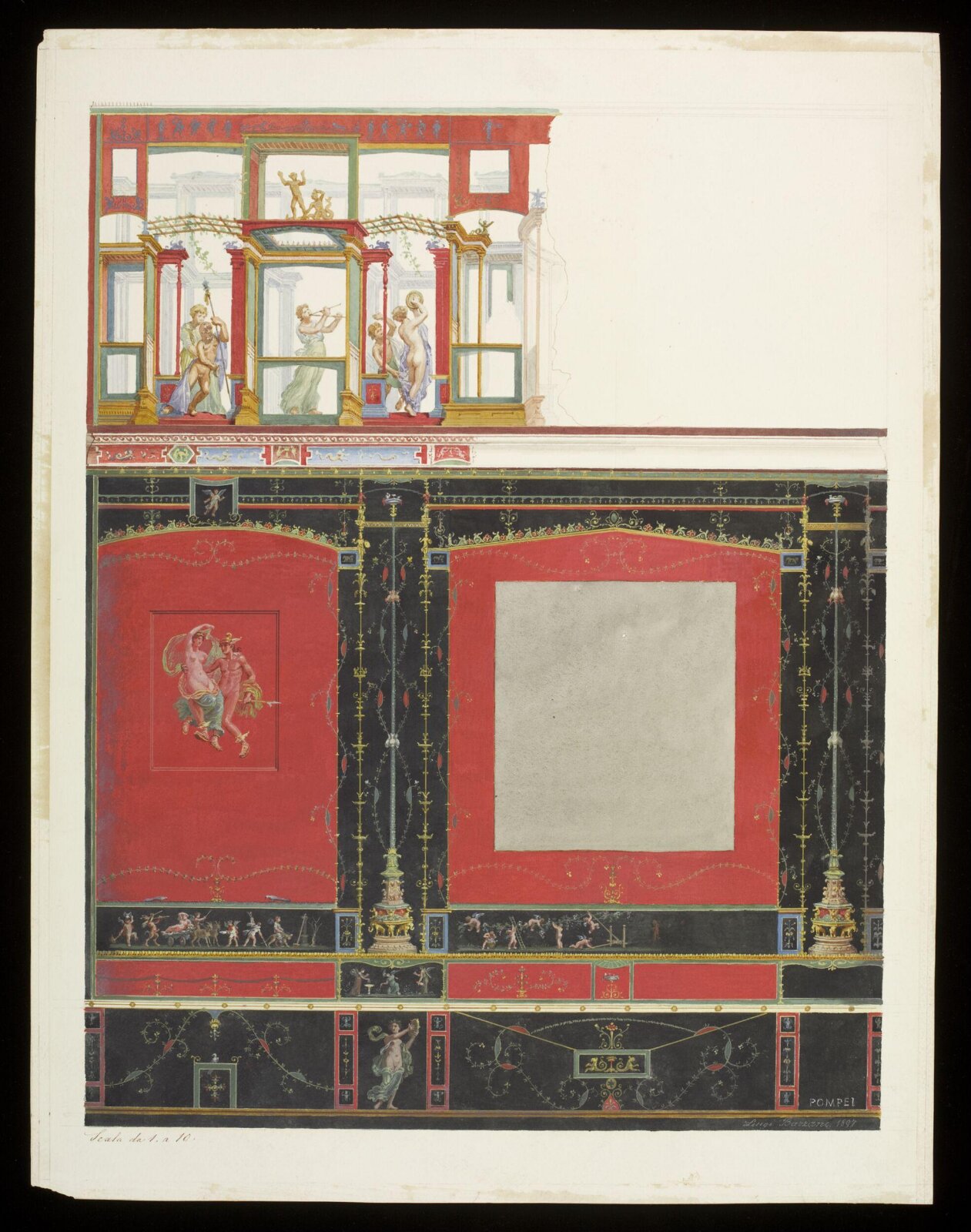 Drawing, Luigi Bazzani, 1897