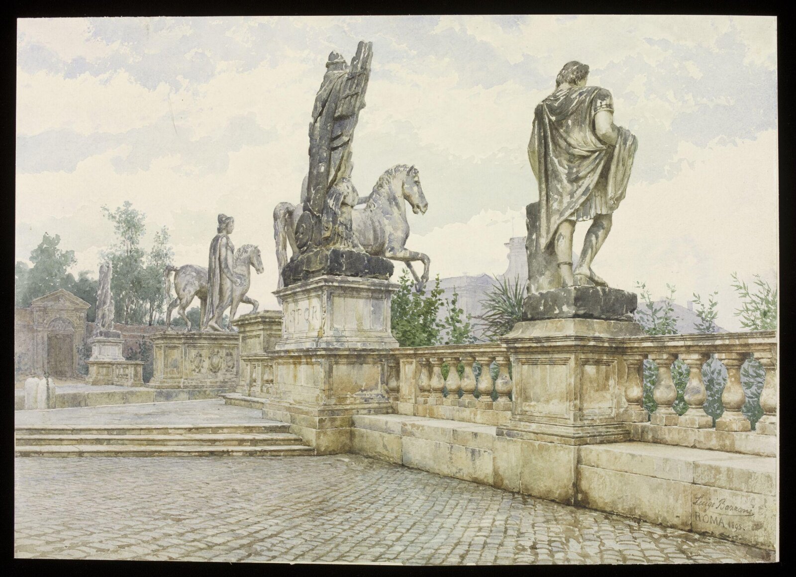 Drawing, Luigi Bazzani, 1900
