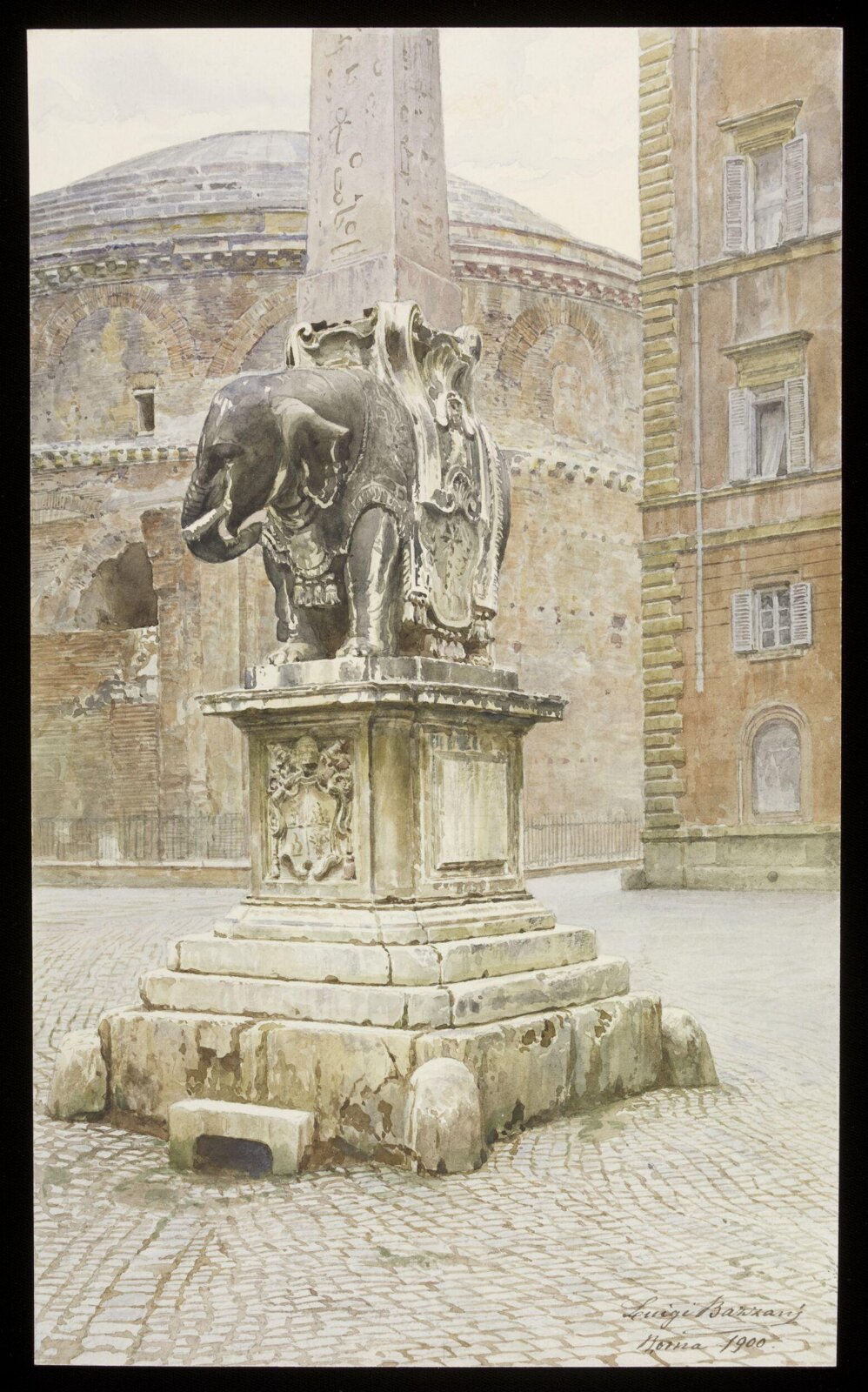 Drawing, Luigi Bazzani, 1900