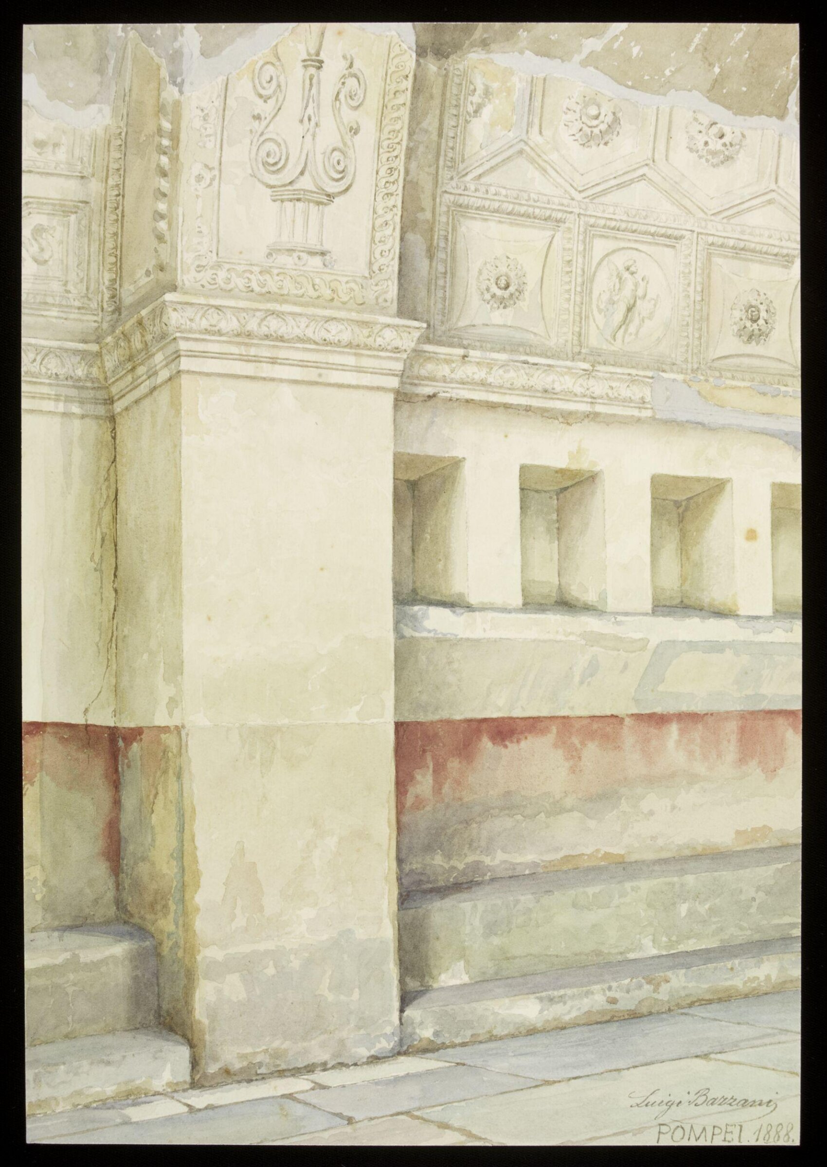 Drawing, Luigi Bazzani, 1888
